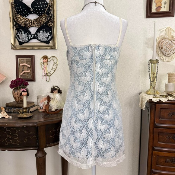y2k dainty coquette fairy butterfly lace mini dress - Picture 4 of 8